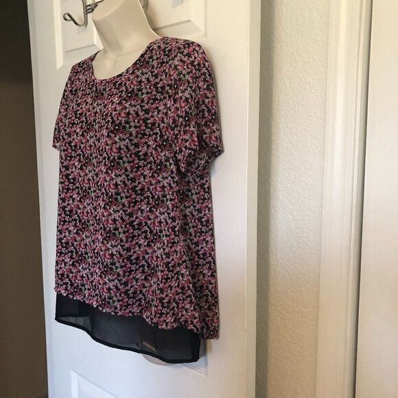 MICHAEL Michael Kors Layered Floral Multi-Color Top Size Small NWT - Picture 5 of 10